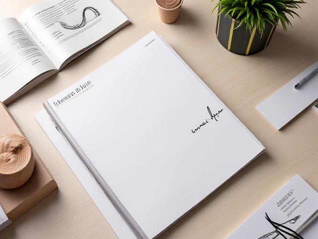 Print design, brochures et magazines sur une table de travail