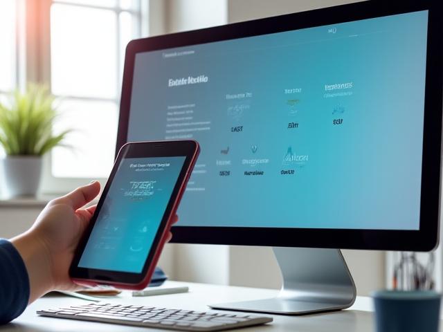 Design UI UX, maquette d'interface utilisateur sur écran d'ordinateur